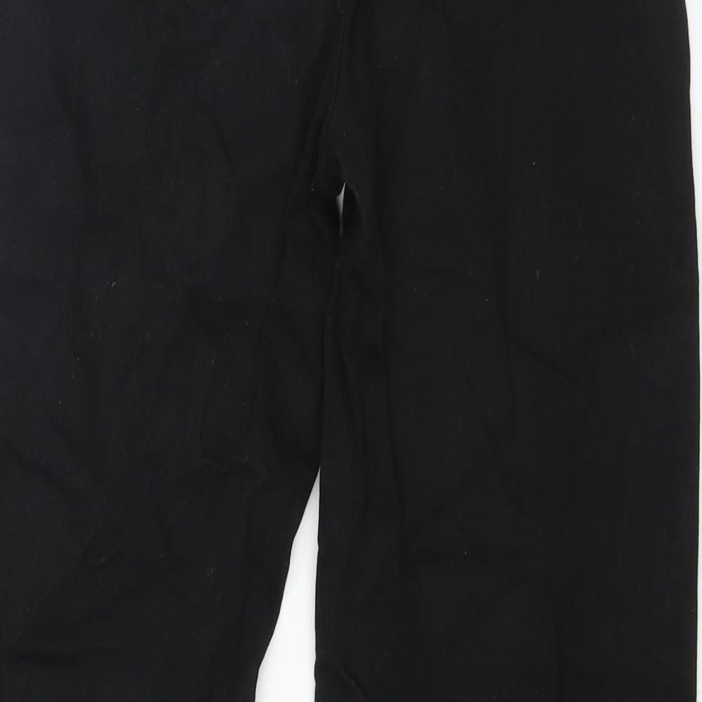 Womens UK Size 8 Papaya Regular Fit Tapered Black Jeans