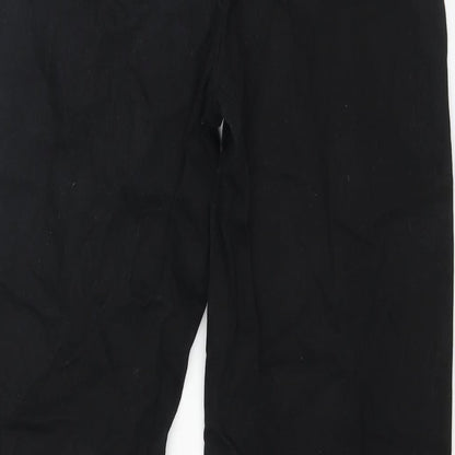 Womens UK Size 8 Papaya Regular Fit Tapered Black Jeans