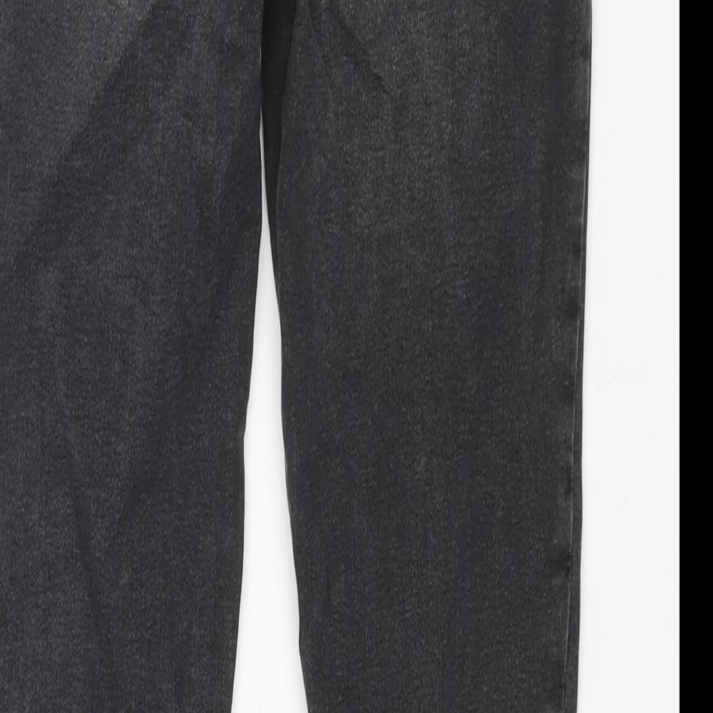 Denim & Co. Womens Grey Cotton Skinny Jeans Size 8 L28 in Regular Zip