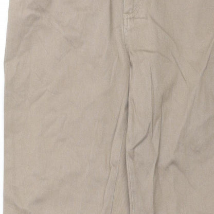 Lee Womens Brown Cotton Straight Jeans Size 32 in L27 in Regular Zip
