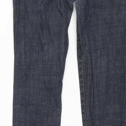 Womens UK Size 28 in Gold SK Regular Fit Straight Blue Jeans