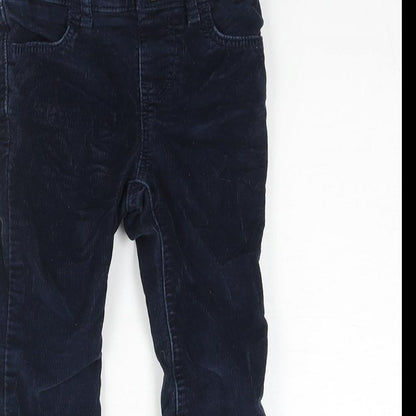 Gap Girls Blue Cotton Chino Trousers Size 3 Years Regular Snap