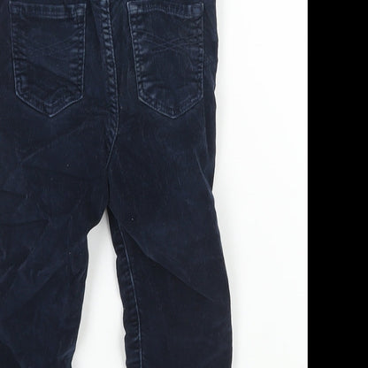 Gap Girls Blue Cotton Chino Trousers Size 3 Years Regular Snap