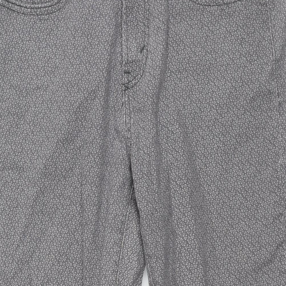 Levi's Womens Grey Geometric Cotton Straight Jeans Size 29 in L32 in Regular Zip