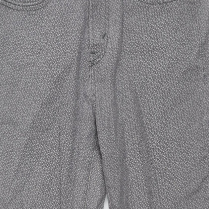 Levi's Womens Grey Geometric Cotton Straight Jeans Size 29 in L32 in Regular Zip