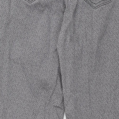 Levi's Womens Grey Geometric Cotton Straight Jeans Size 29 in L32 in Regular Zip