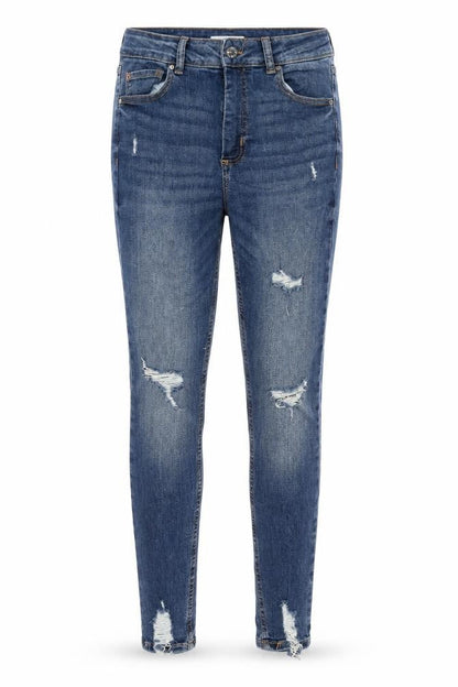 Denim & Co. Womens Blue Cotton Skinny Jeans Size 10 L28 in Regular Zip