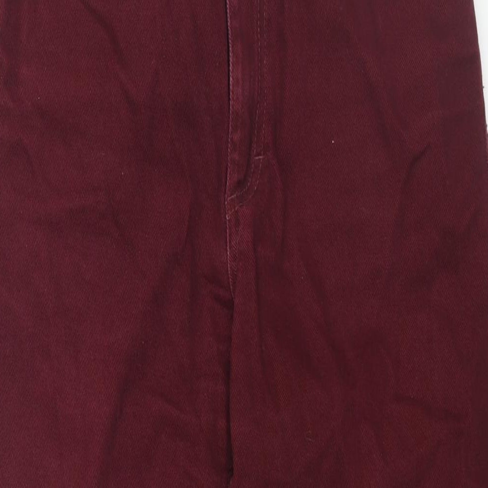 Liz Caliborne Womens Red Cotton Mom Jeans Size 6 L27 in Regular Zip