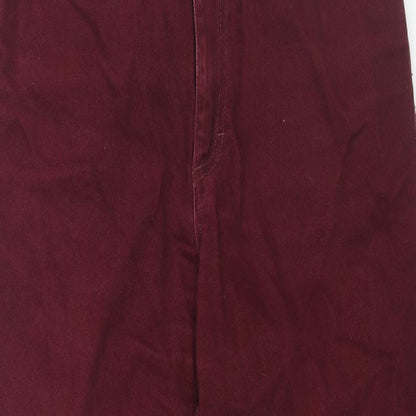Liz Caliborne Womens Red Cotton Mom Jeans Size 6 L27 in Regular Zip