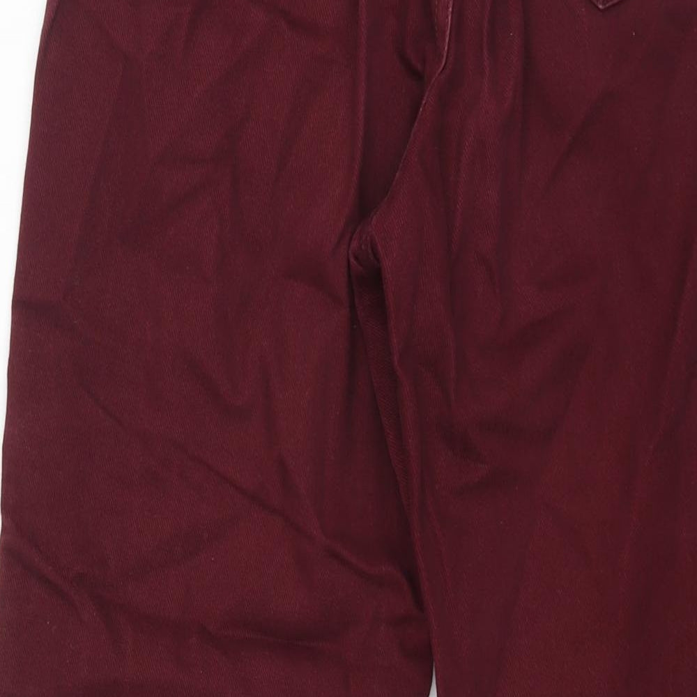 Liz Caliborne Womens Red Cotton Mom Jeans Size 6 L27 in Regular Zip