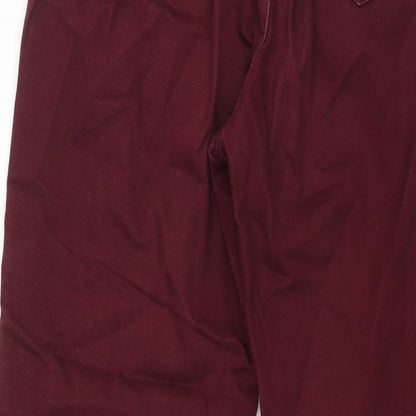 Liz Caliborne Womens Red Cotton Mom Jeans Size 6 L27 in Regular Zip