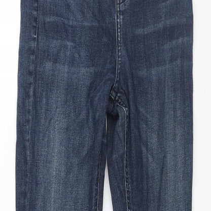 Topshop Womens Blue Cotton Skinny Jeans Size 26 in L32 in Regular Zip
