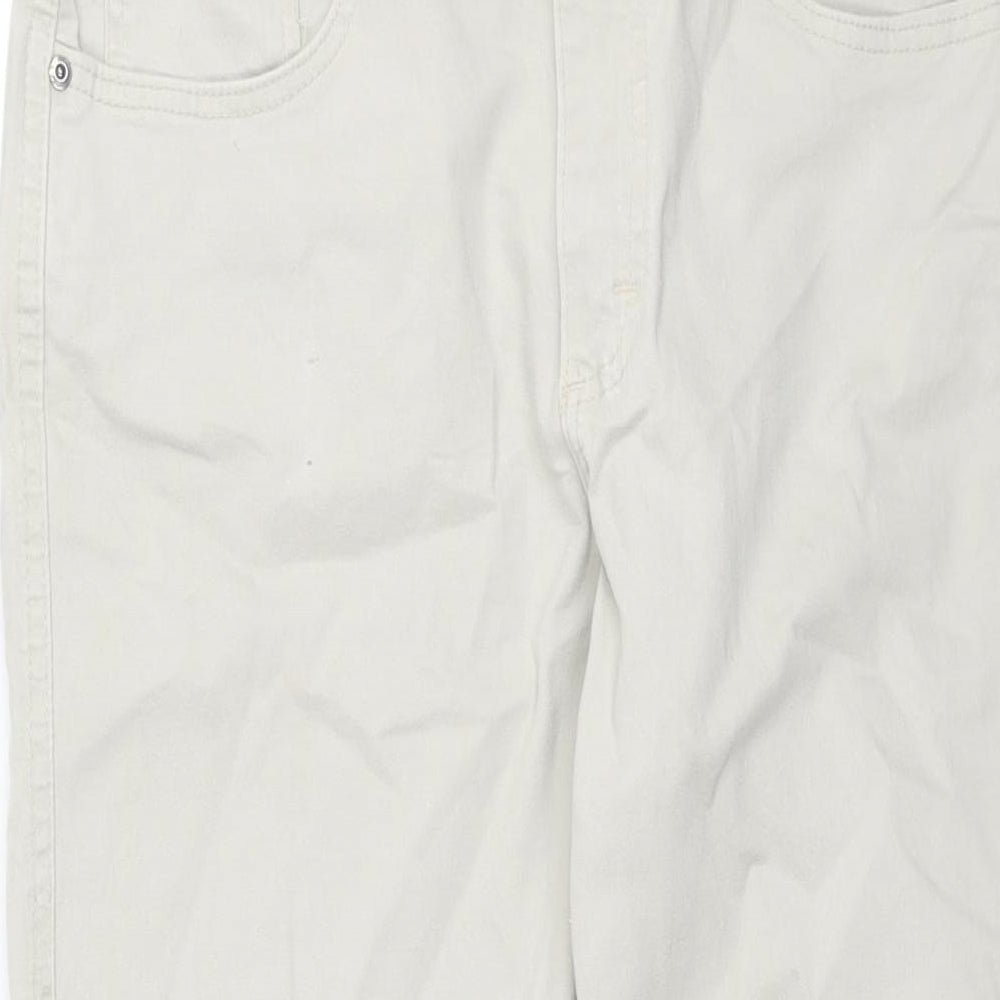 Lee Mens Beige Cotton Bootcut Jeans Size 30 in L27 in Regular Zip