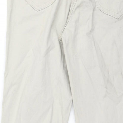 Lee Mens Beige Cotton Bootcut Jeans Size 30 in L27 in Regular Zip