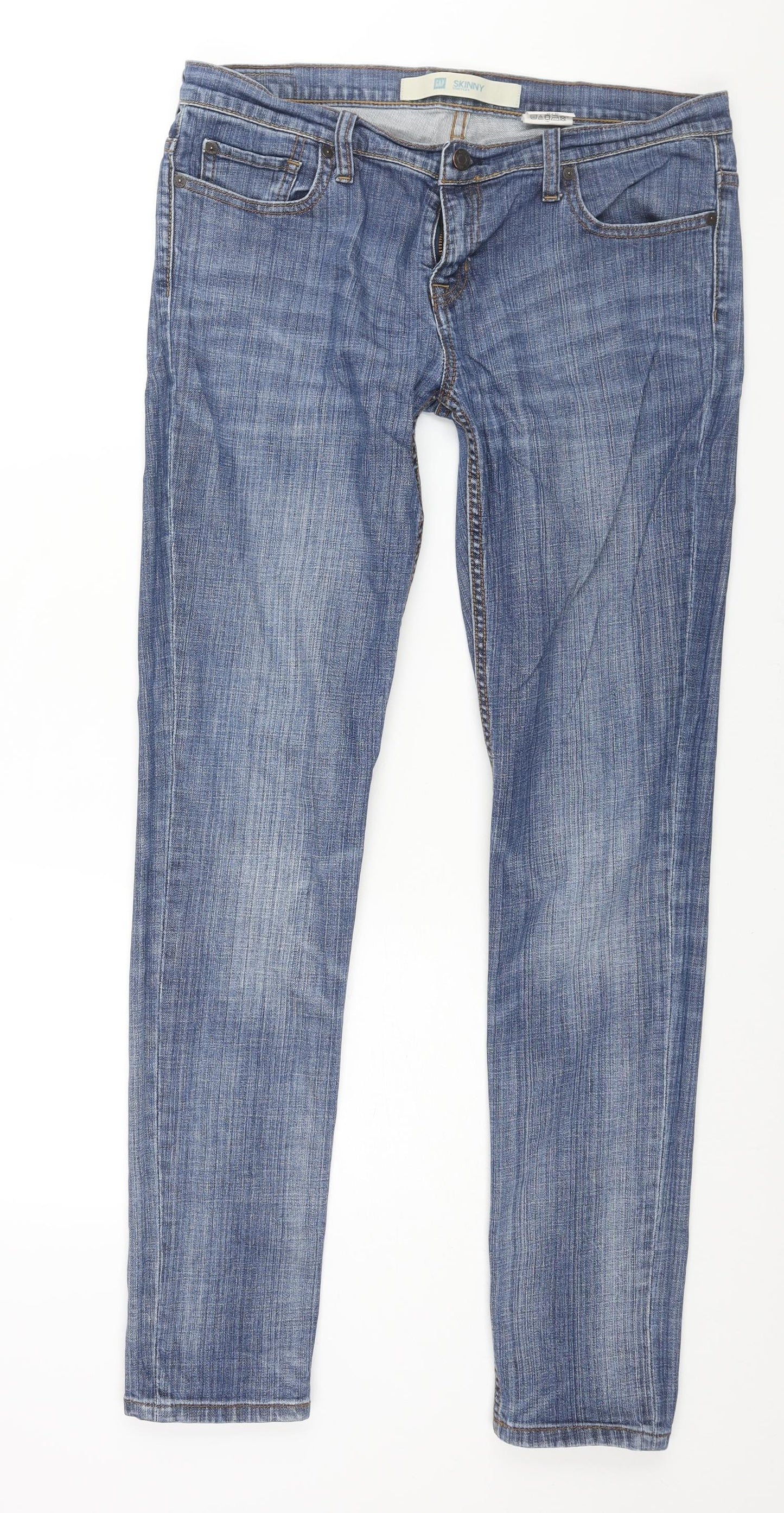 Gap Womens Black Cotton Skinny Jeans Size 32 in L32 in Regular Zip