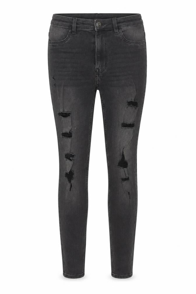 Divided by H&M Womens Black Cotton Skinny Jeans Size 12 L28 in Regular Zip