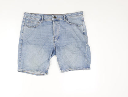 Denim & Co. Mens Blue Cotton Bermuda Shorts Size 36 in L9 in Regular Button