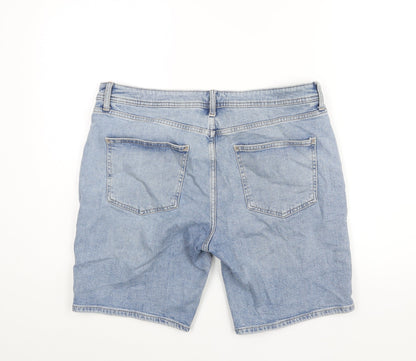 Denim & Co. Mens Blue Cotton Bermuda Shorts Size 36 in L9 in Regular Button