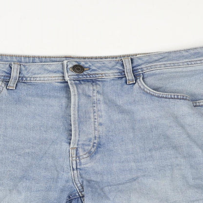 Denim & Co. Mens Blue Cotton Bermuda Shorts Size 36 in L9 in Regular Button