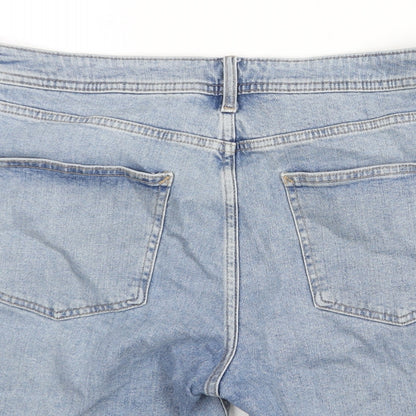 Denim & Co. Mens Blue Cotton Bermuda Shorts Size 36 in L9 in Regular Button