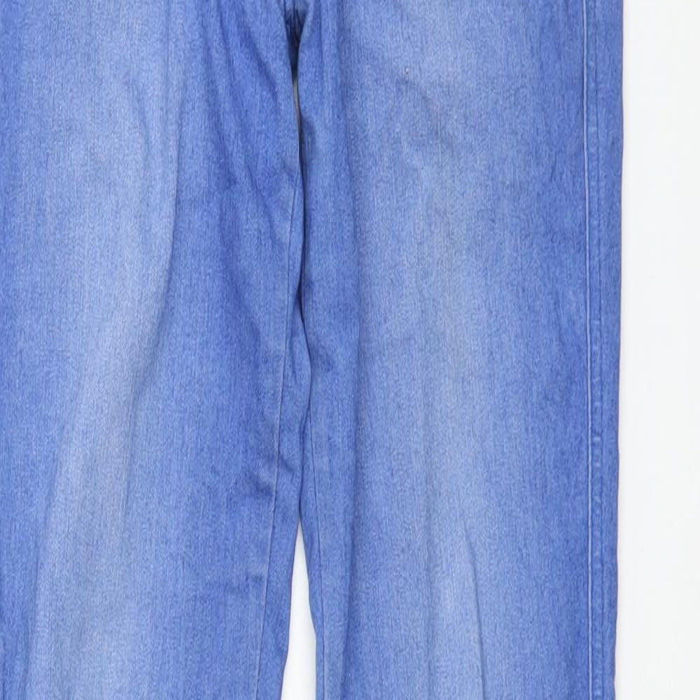 TU Womens Blue Cotton Skinny Jeans Size 10 L30 in Regular Zip