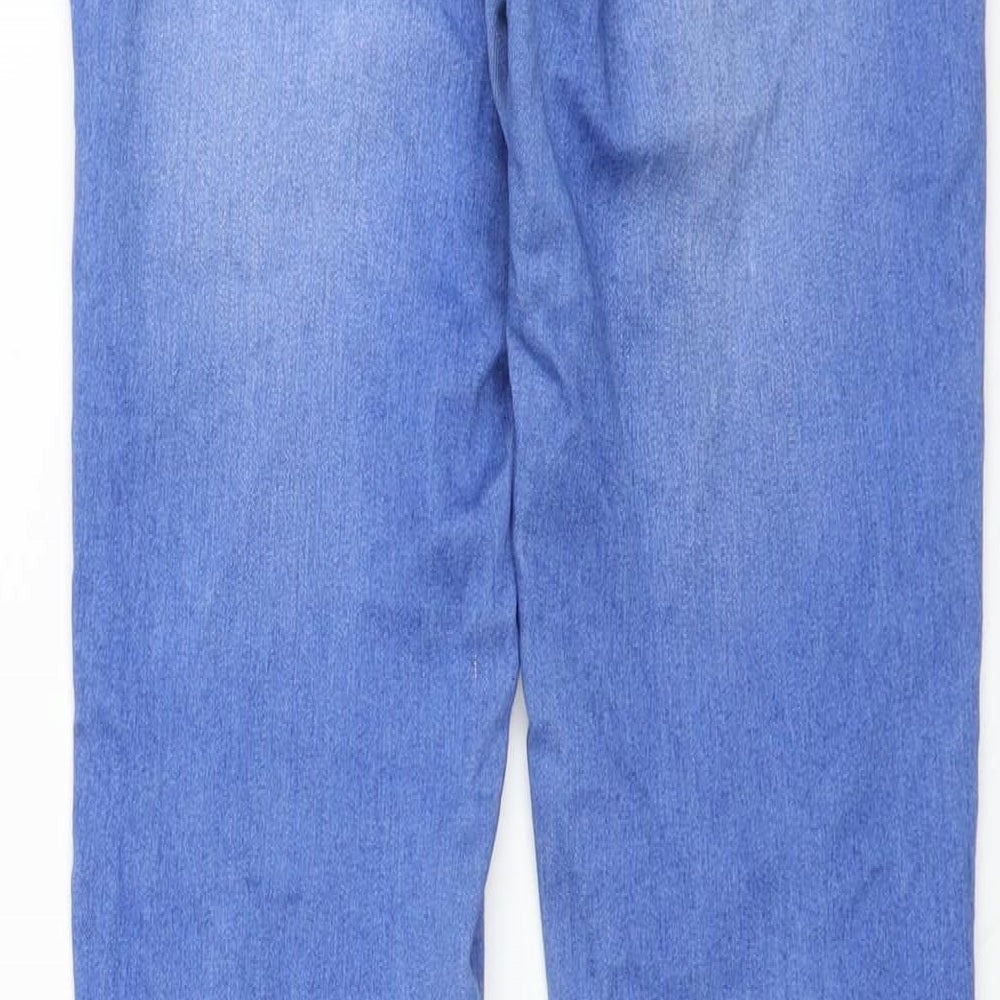 TU Womens Blue Cotton Skinny Jeans Size 10 L30 in Regular Zip