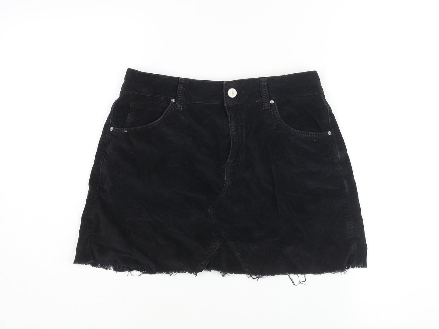 Womens UK Size 8 Topshop Mini Velvet Skirt