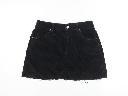 Womens UK Size 8 Topshop Mini Velvet Skirt