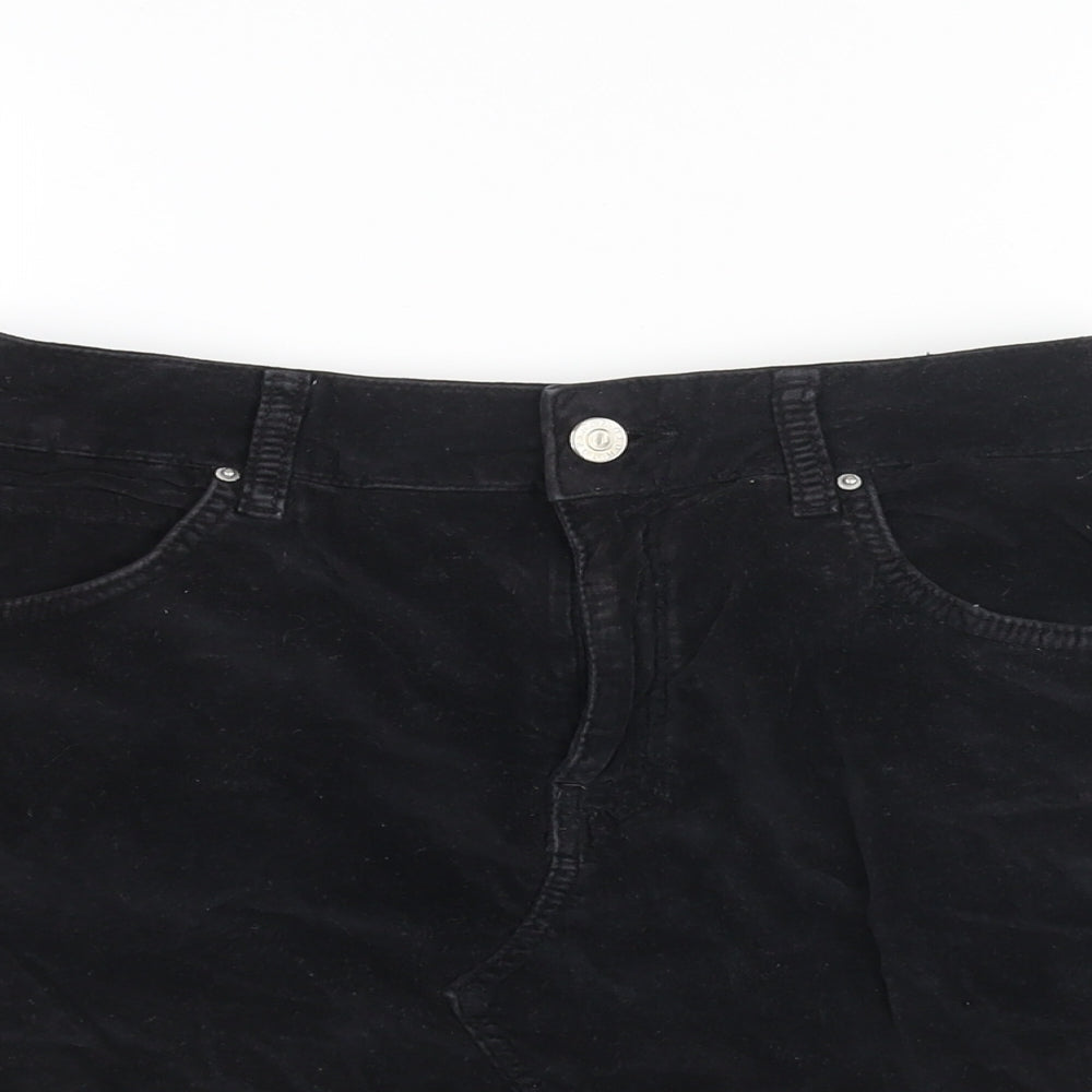 Womens UK Size 8 Topshop Mini Velvet Skirt