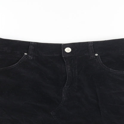 Womens UK Size 8 Topshop Mini Velvet Skirt
