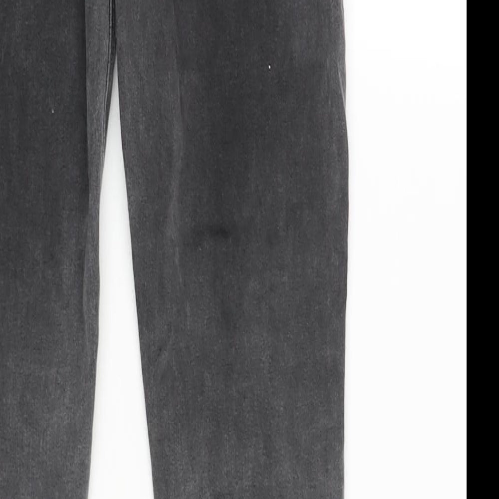 ASOS Mens Grey Cotton Skinny Jeans Size 26 in L32 in Regular Zip