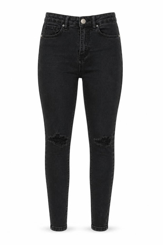 Womens UK Size 8 Boohoo Regular Fit Skinny Black Jeans