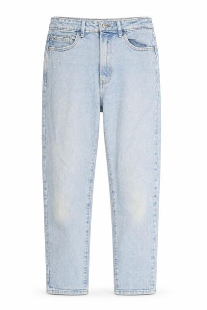 Stradivarius] Womens Blue Cotton Mom Jeans Size 12 L26 in Regular Zip