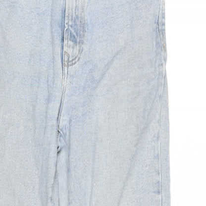 Stradivarius] Womens Blue Cotton Mom Jeans Size 12 L26 in Regular Zip