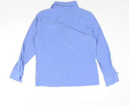 Womens UK Size 10 St Michael Blue Basic Button-Up