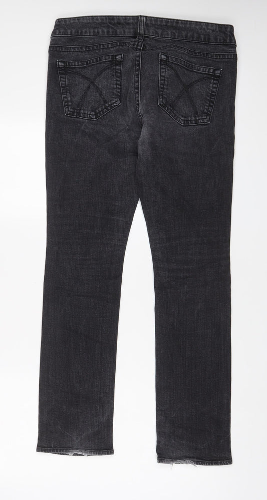 Moto Mens Grey Cotton Straight Jeans Size 34 in L32 in Regular Zip