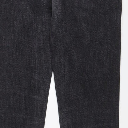 Moto Mens Grey Cotton Straight Jeans Size 34 in L32 in Regular Zip