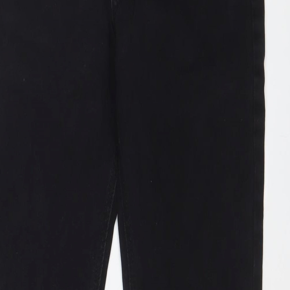 Leo Gutti Jeans Mens Black Cotton Skinny Jeans Size 30 in L30 in Regular Button