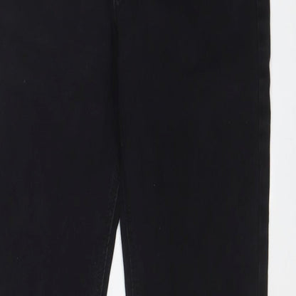 Leo Gutti Jeans Mens Black Cotton Skinny Jeans Size 30 in L30 in Regular Button