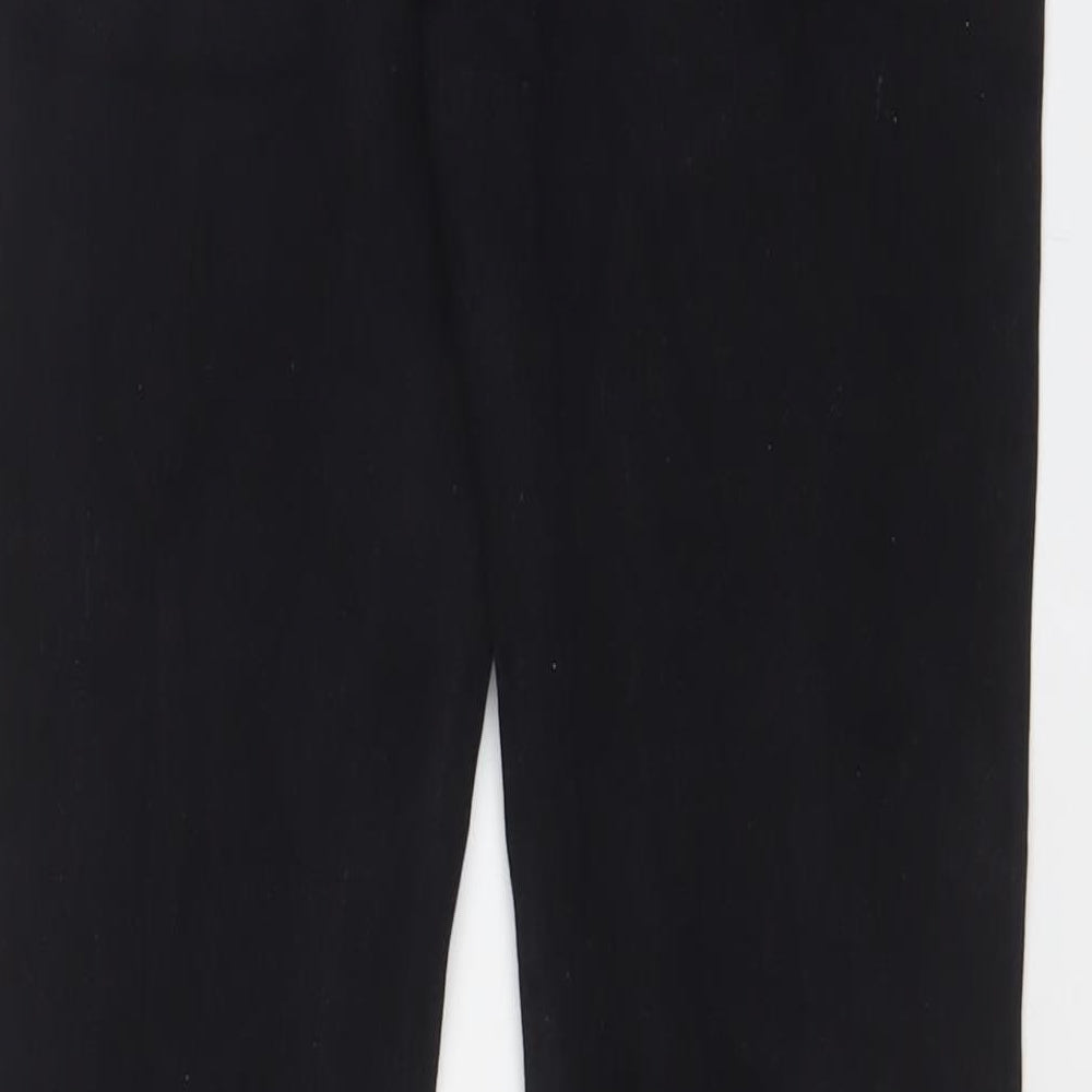 Leo Gutti Jeans Mens Black Cotton Skinny Jeans Size 30 in L30 in Regular Button