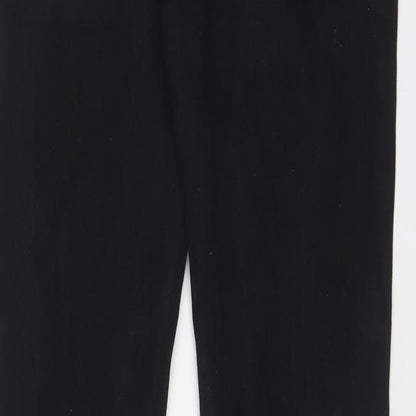 Leo Gutti Jeans Mens Black Cotton Skinny Jeans Size 30 in L30 in Regular Button