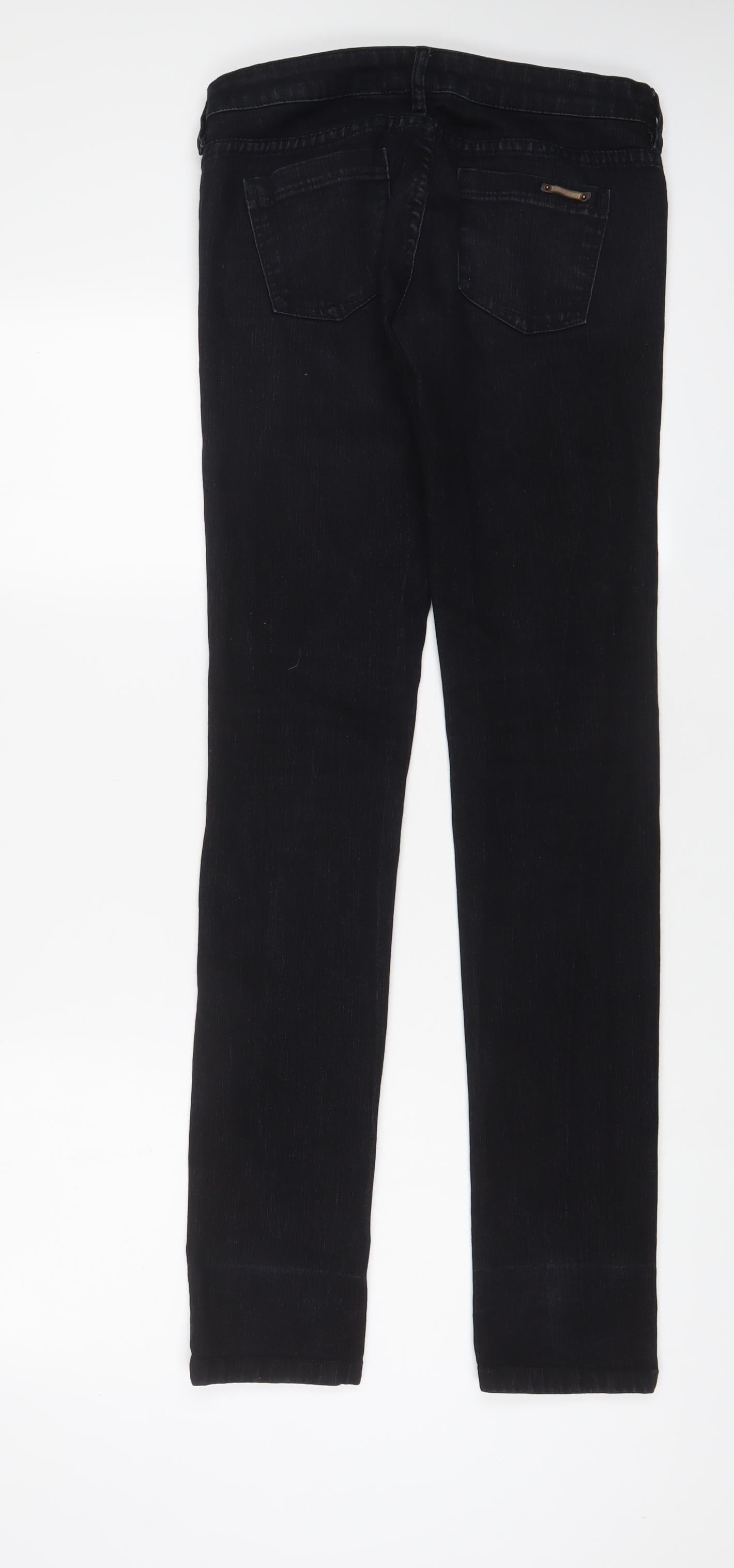 Mango Womens Blue Cotton Skinny Jeans Size 8 L32 in Regular Zip