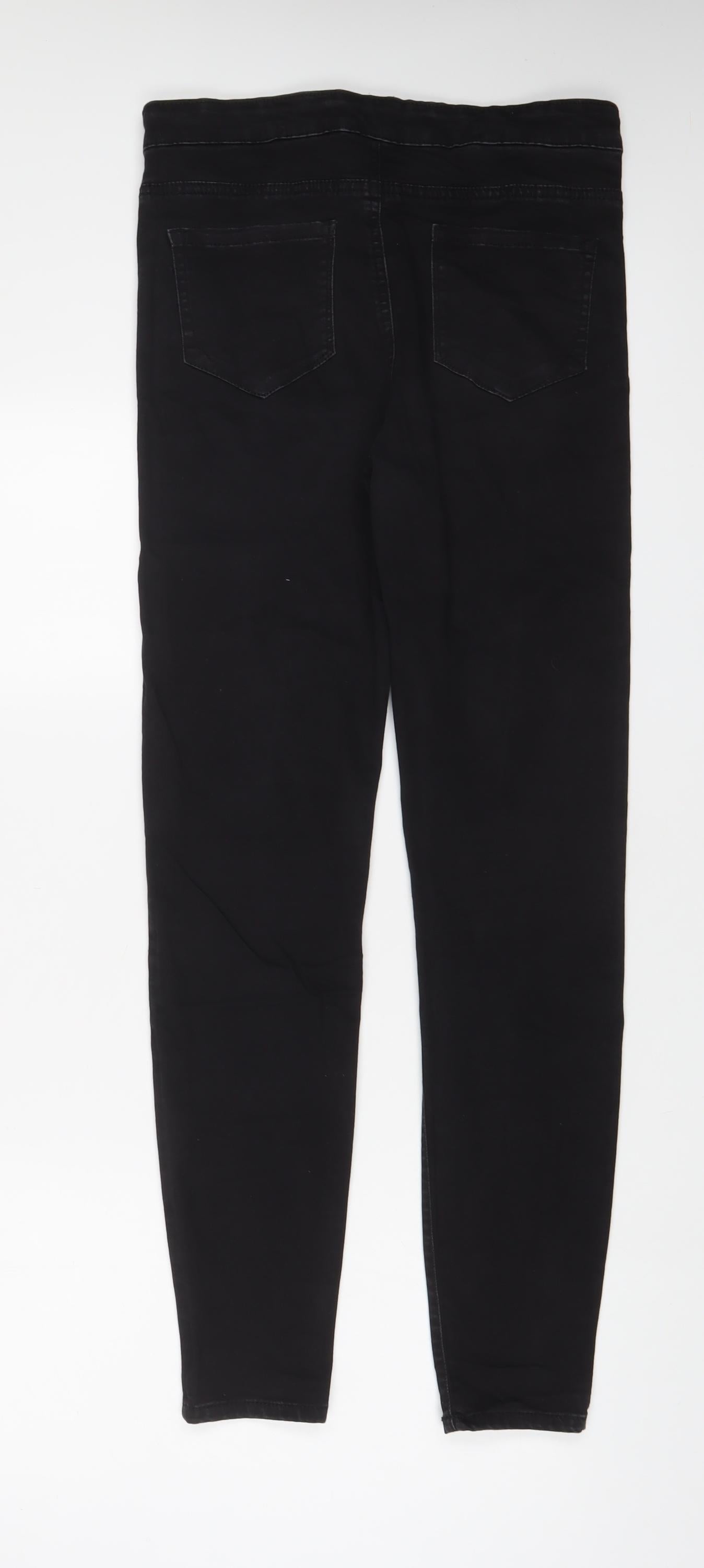 Denim & Co. Womens Black Cotton Skinny Jeans Size 14 L30 in Regular Zip