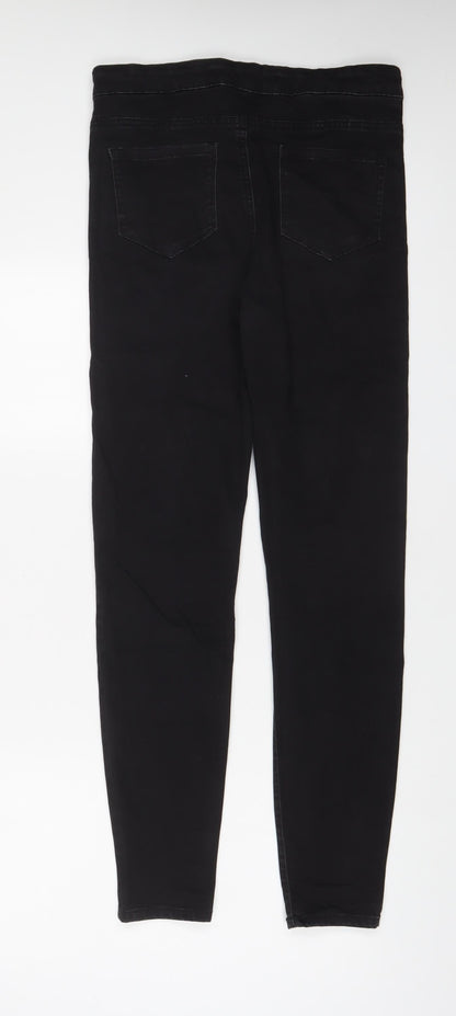 Denim & Co. Womens Black Cotton Skinny Jeans Size 14 L30 in Regular Zip