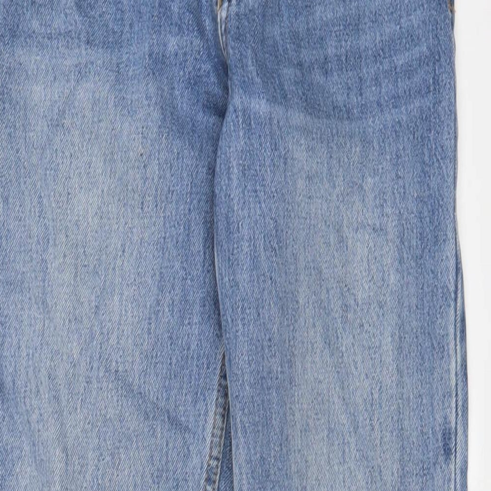 Topshop Womens Blue Cotton Mom Jeans Size 25 in L32 in Regular Zip