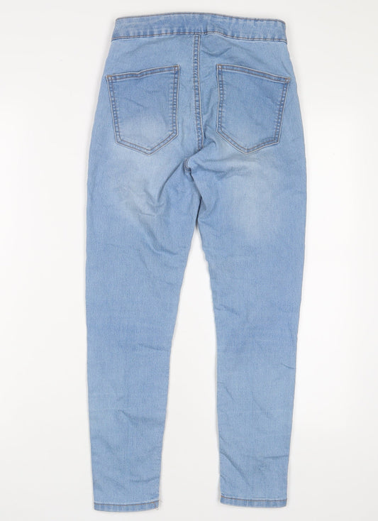 Cotton On Womens Blue Cotton Capri Jeans Size 8 L25 in Regular Zip
