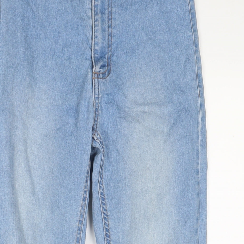 Cotton On Womens Blue Cotton Capri Jeans Size 8 L25 in Regular Zip