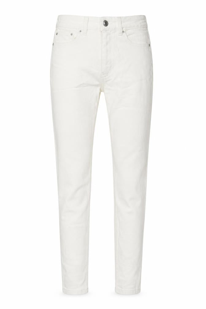 Womens UK Size S Mango Regular Fit Skinny White Jeans