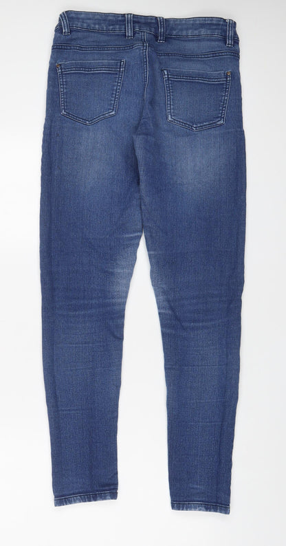 Samara Womens Blue Cotton Straight Jeans Size 10 L30 in Slim Zip