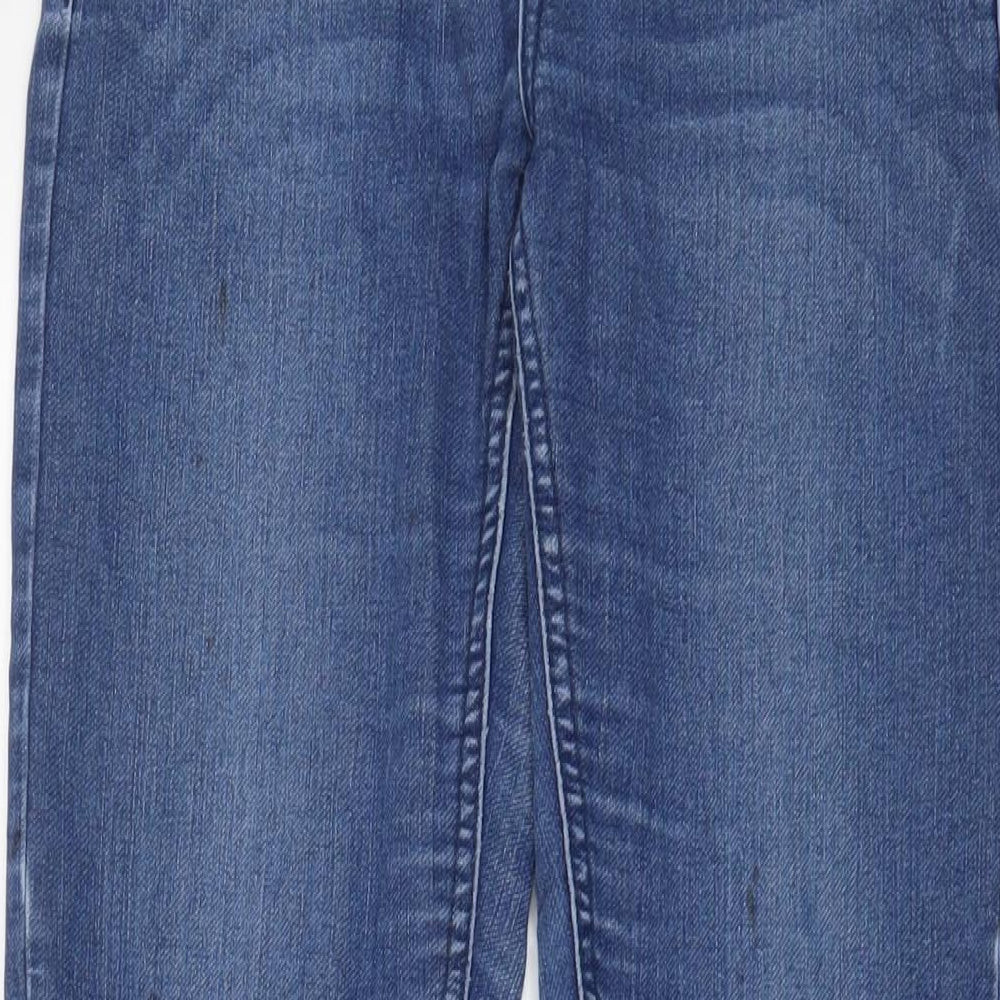 Samara Womens Blue Cotton Straight Jeans Size 10 L30 in Slim Zip